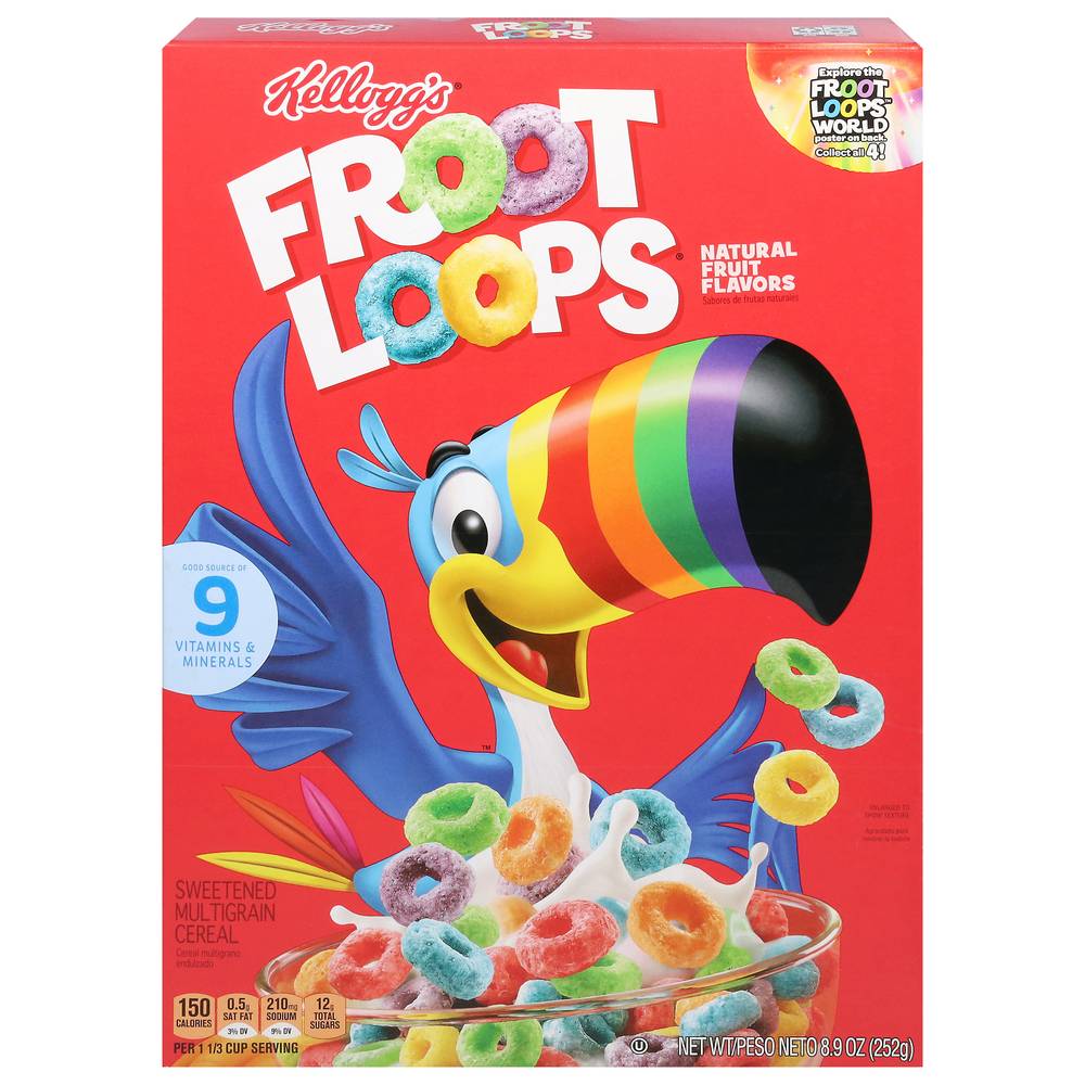 Froot Loops Cereal, Natural Fruit (8.9 oz)