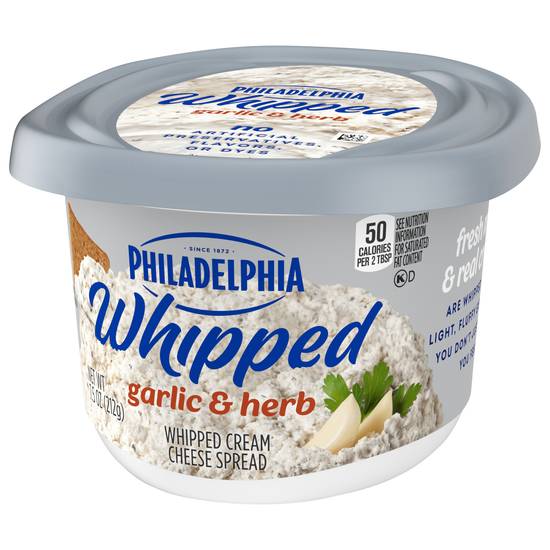 Philadelphia Whipped Cream Garlic & Herb Cheese Spread