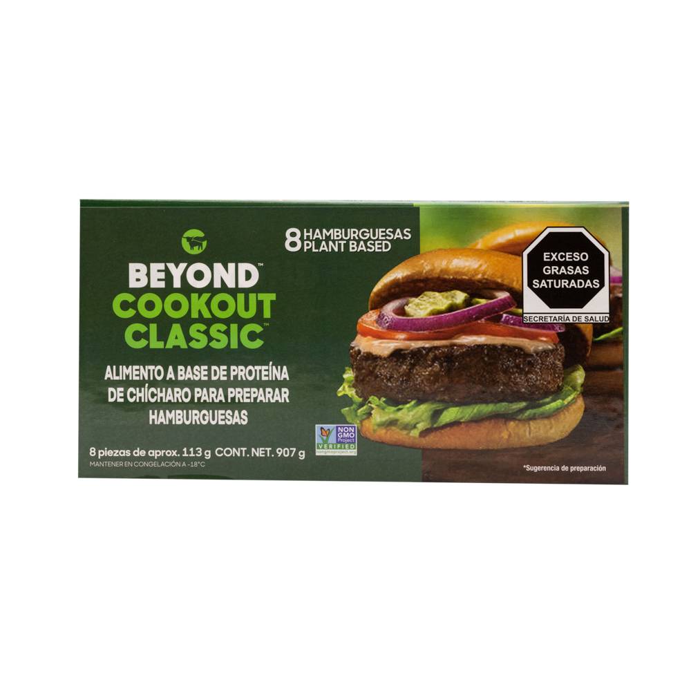 Beyond cookout classic alimento de chícharo para preparar hamburguesas (8 un)