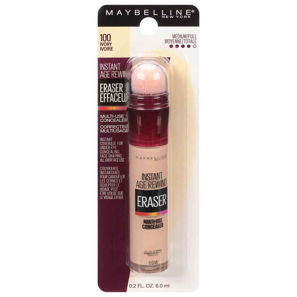 Maybelline 100 Ivory Instant Age Rewind Eraser Concealer (0.2 fl oz)