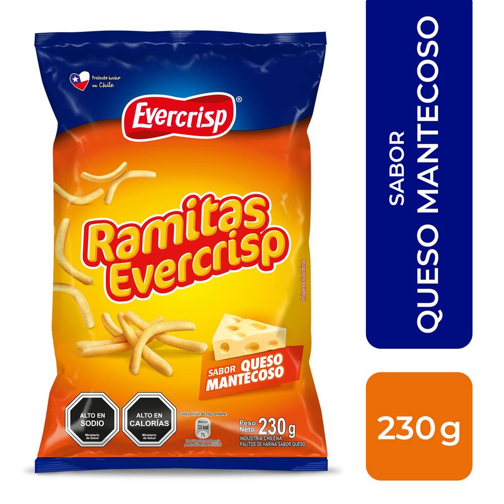 Evercrisp ramitas queso mantecoso (230 g)