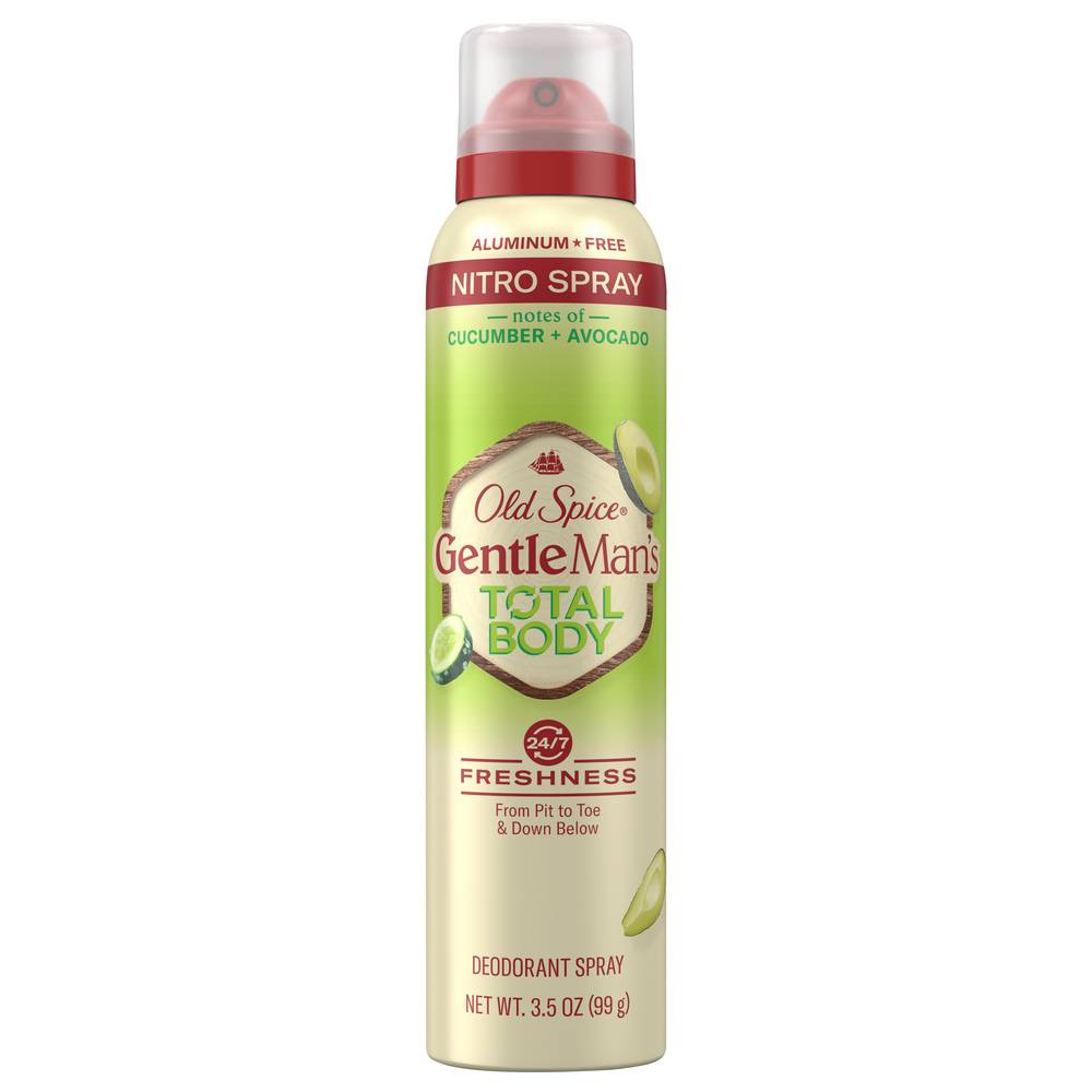 Old Spice Gentleman's Total Body Deodorant Spray (cucumber + avocado)