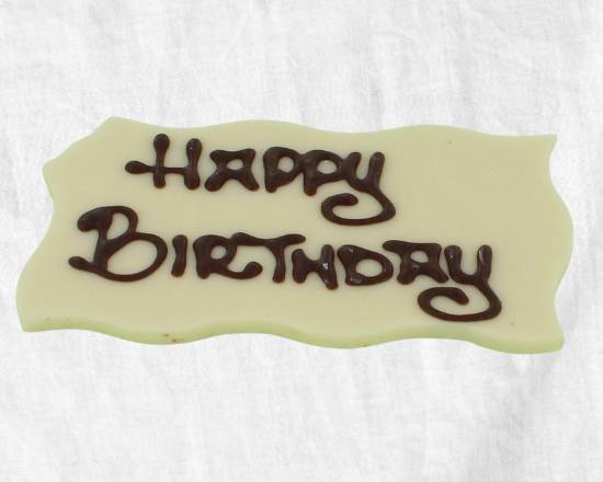 Happy Birthday Chocolate Greeting Plaque