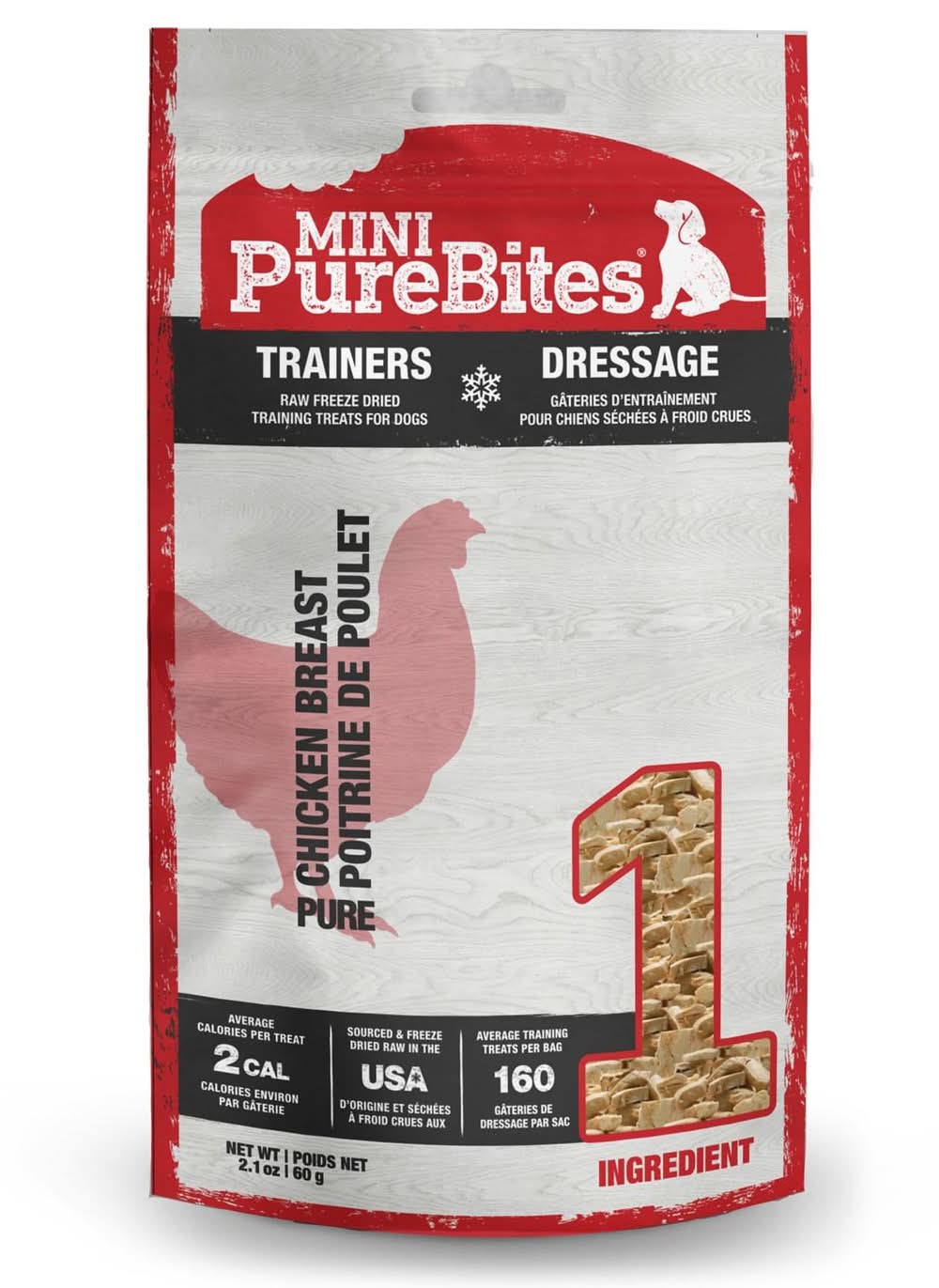 PureBites Mini Trainers Chicken Breast Dog Treats, 2.1 oz