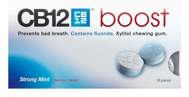 CB12 Strong Mint, Boost Chewing Gums (10 pack)