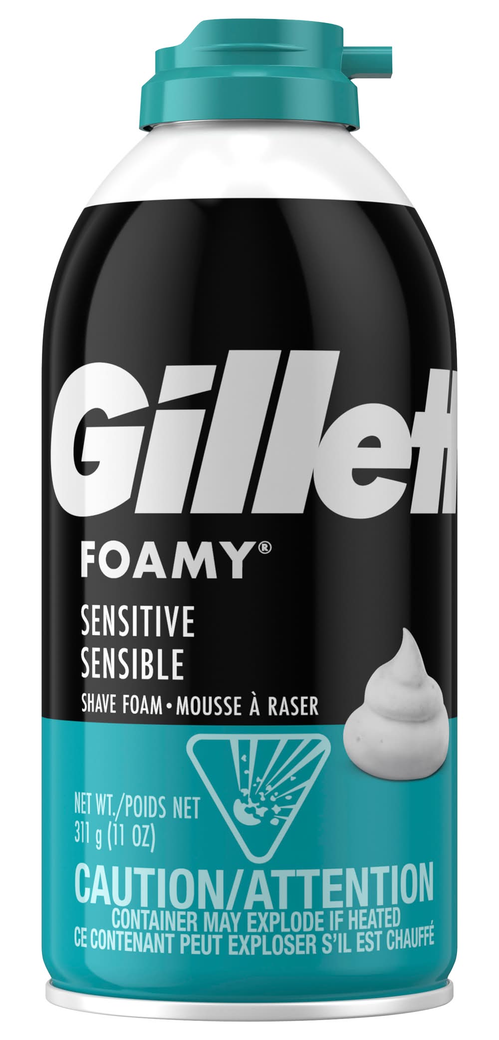 Gillette Foamy Sensitive Shave Foam, Men (11 oz)