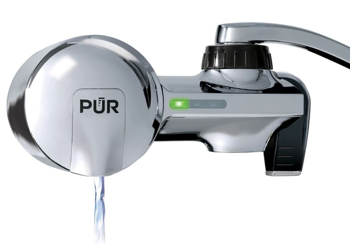 PUR Advanced Coconut shell carbon Chrome Faucet mount filter