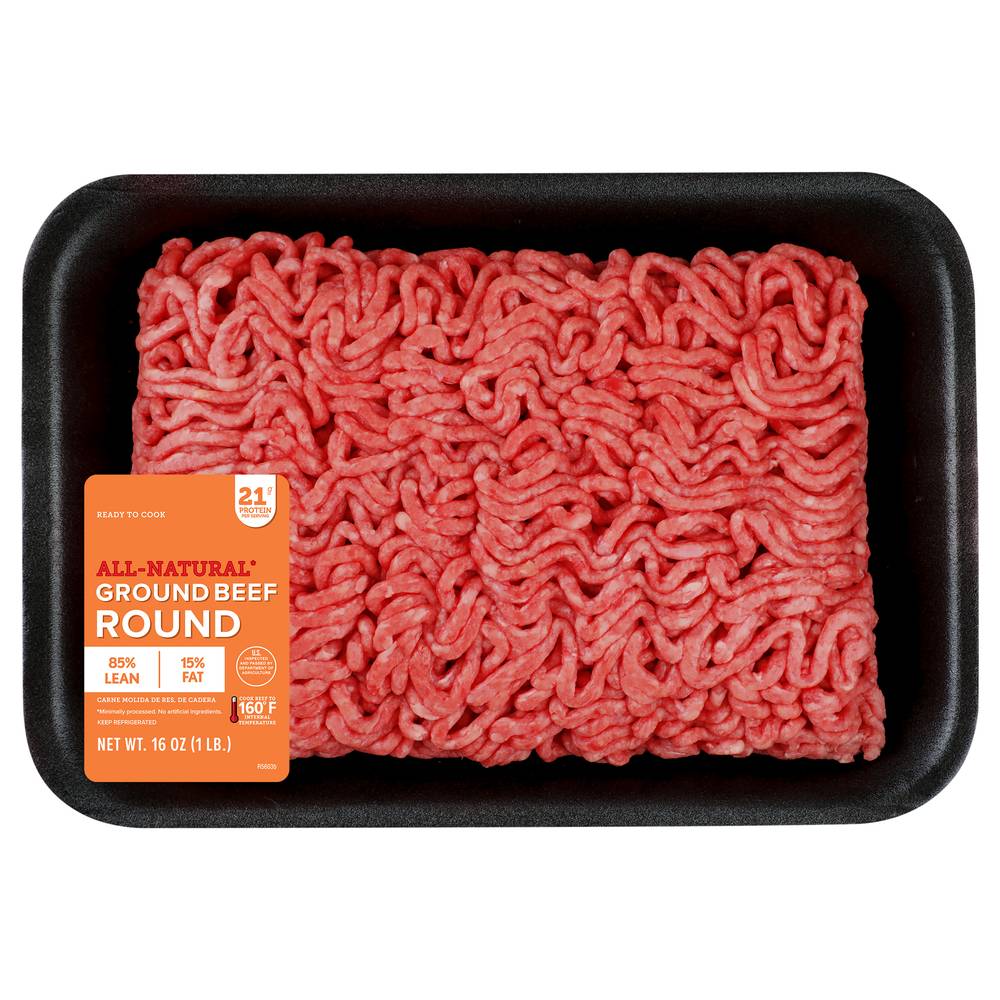 All Natural Round Ground Beef (16 oz)