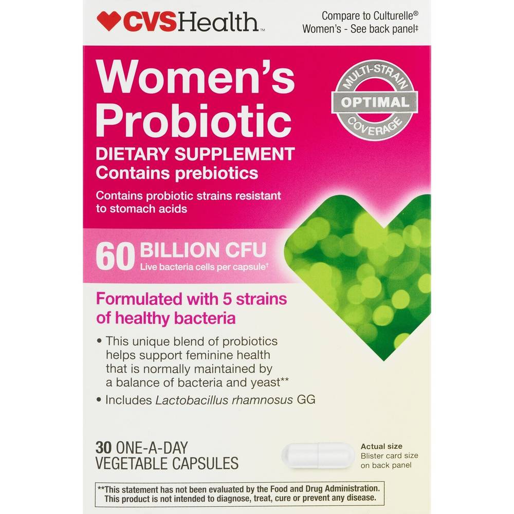 Cvs Health Women'S Daily Probiotic Capsules, 30 Ct