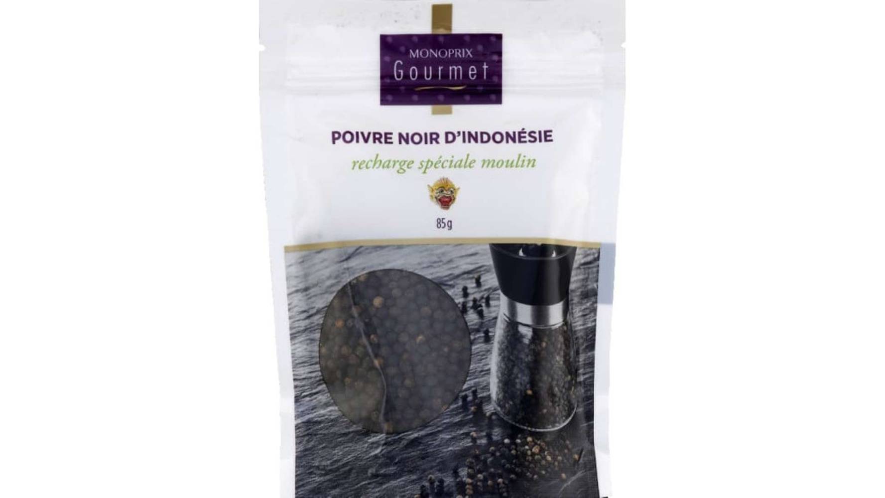 Monoprix Gourmet - Poivre noir d'indonésie recharge spéciale moulin (85g)