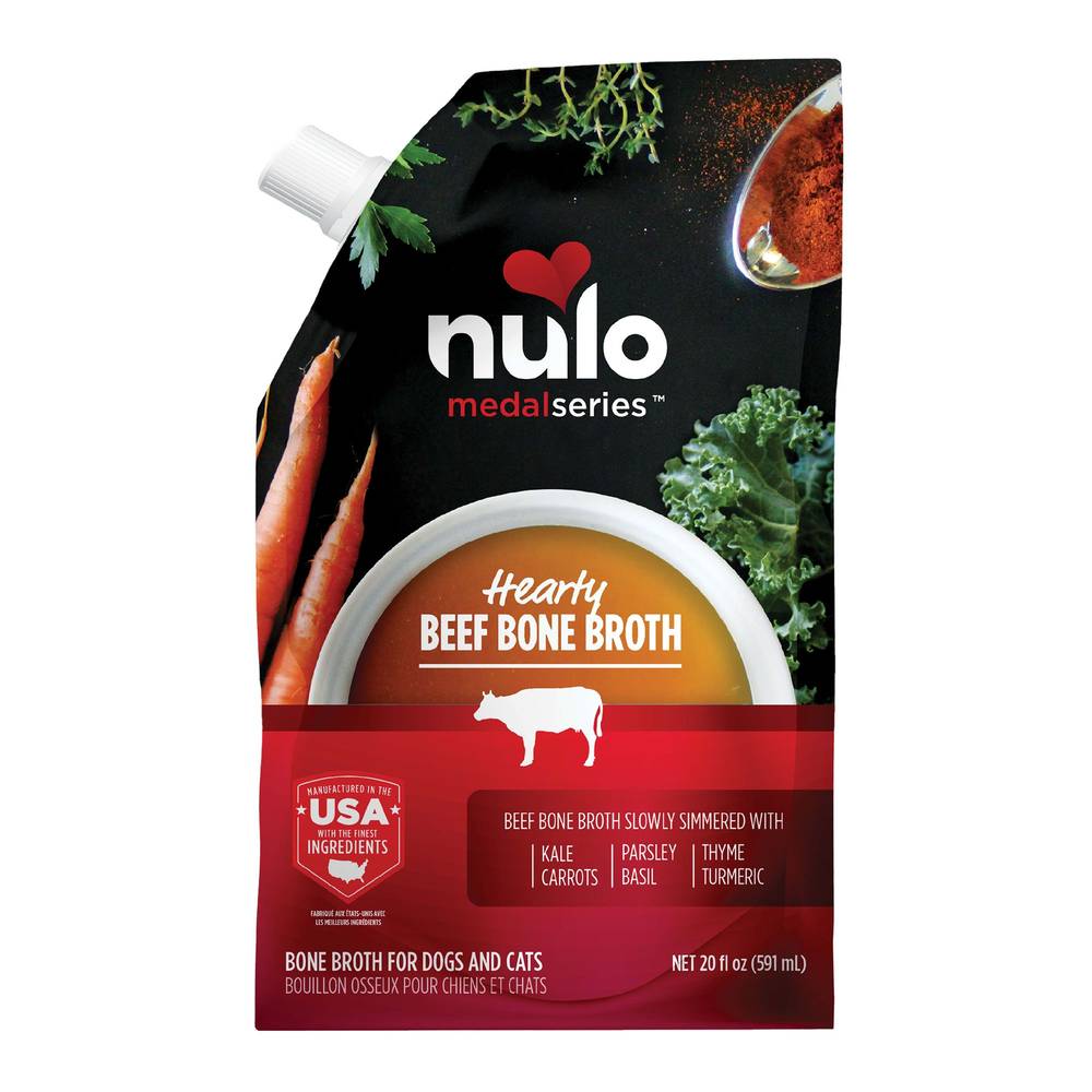 Nulo MedalSeries Bone Broth All Life Stage Wet Dog & Cat Food Topper - 20 Oz. (Flavor: Beef, Color: Assorted, Size: 20 Oz)