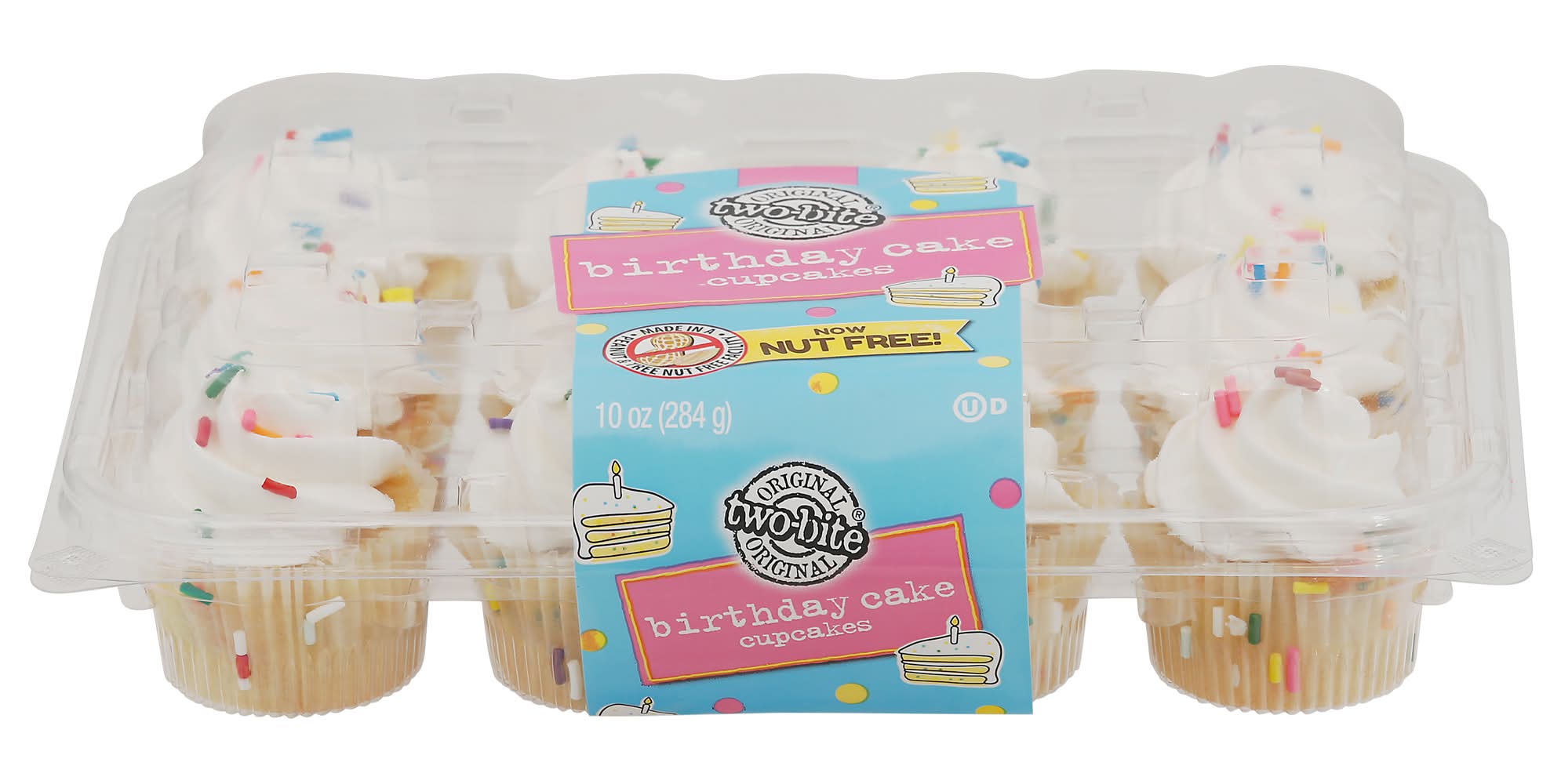 Two-Bite Birthday Cake Cupcakes (10 oz, 12 ct)
