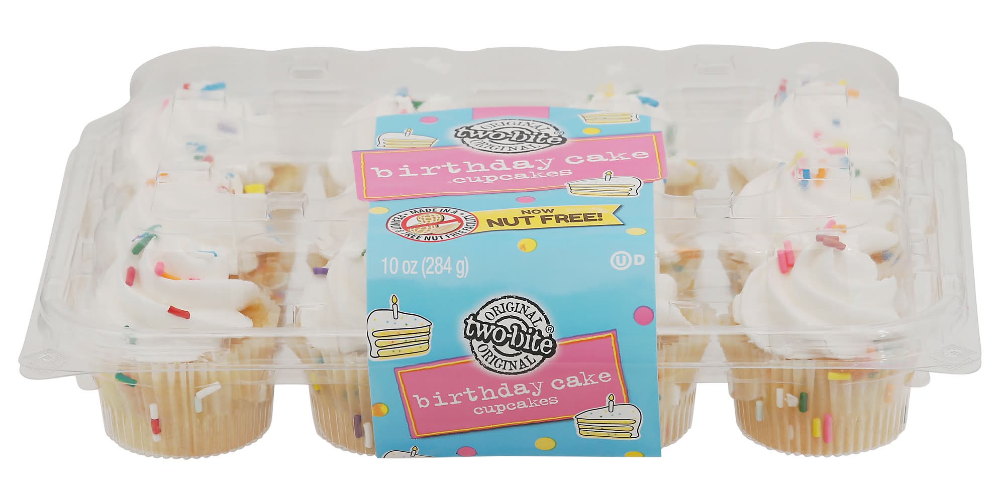 Two-Bite Birthday Cake Cupcakes (10 oz, 12 ct)