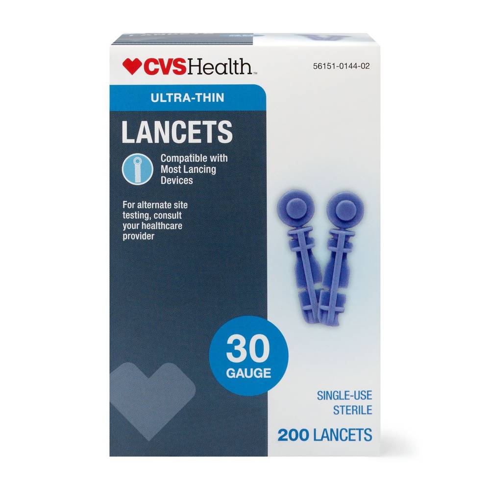 CVS Health Ultra Thin 30 Gauge Lancets, 200 CT