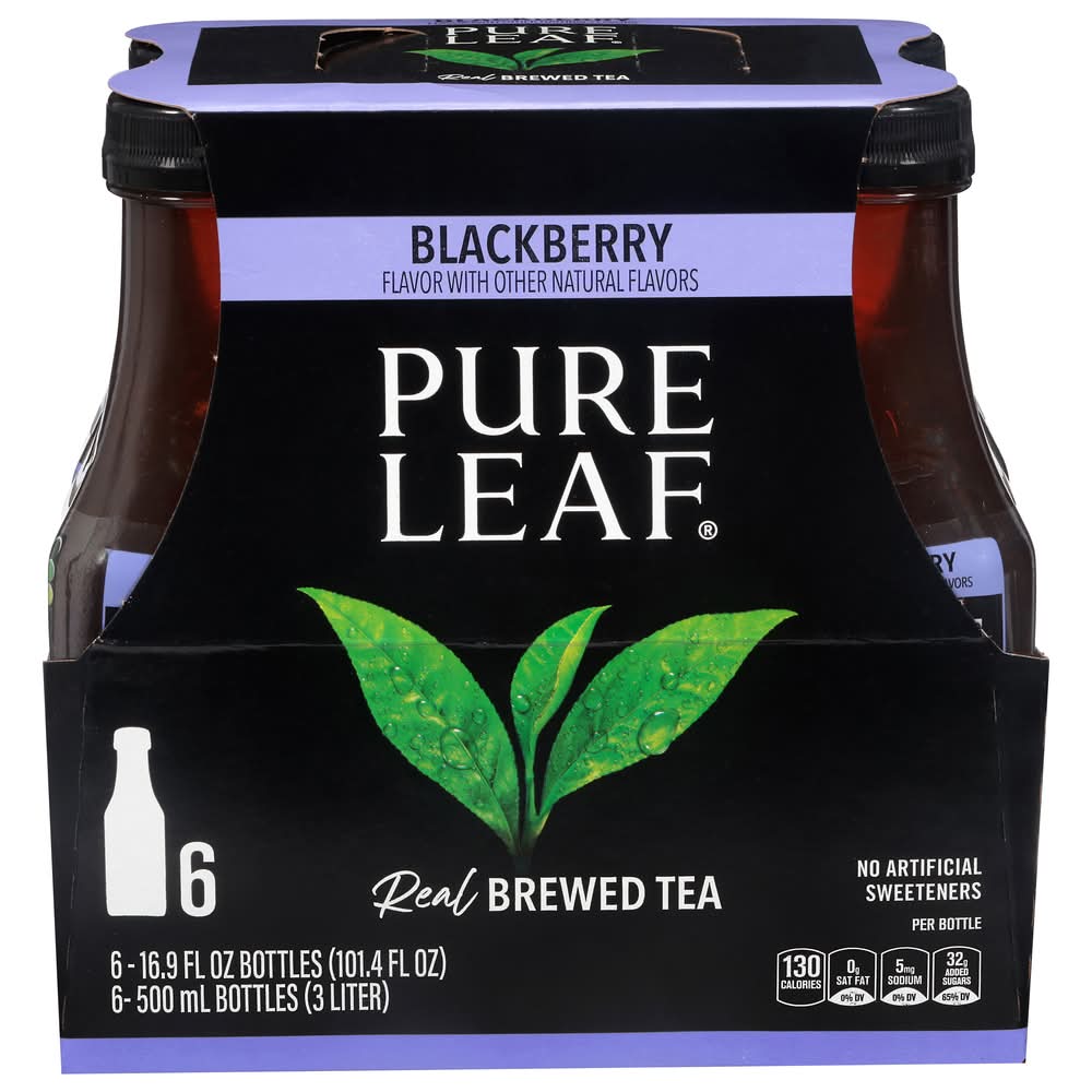 Pure Leaf Real Brewed Tea, Blackberry (6 x 16.9 fl oz)
