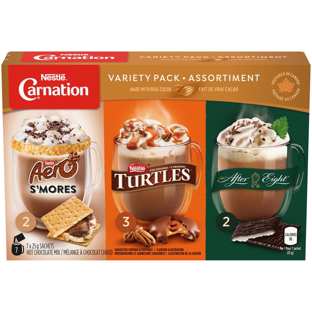 Carnation Hot Chocolate Mix Variety pack (7 x 25 g)