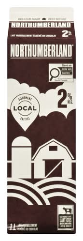 Northumberland lait partiellement écrémé 2% m.g. - partly skimmed milk 2% m.f. (1 l) (chocolat)