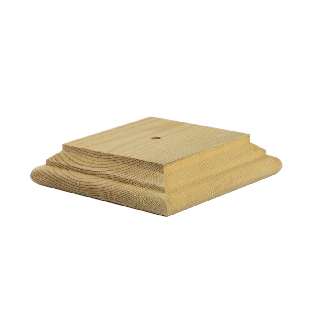 Deckorators 4-in x 4-in Natural Wood Pine Deck Post Cap | 72206