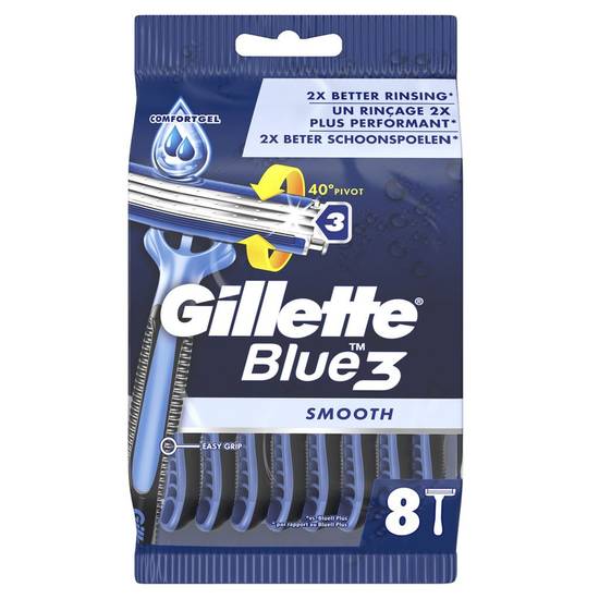 Rasoirs jetables smooth Gillette x8