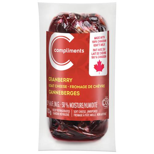 Compliments Goat Cheese Log Cranberry 113 g