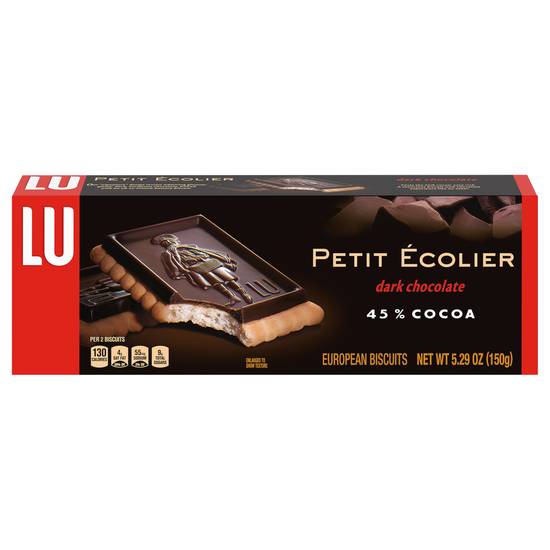 Lu Petit Ecolier Dark Chocolate European Biscuits