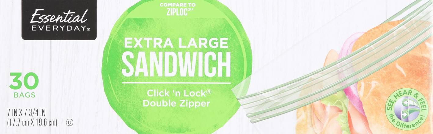 Essential Everyday Double Zipper Sandwich Bags