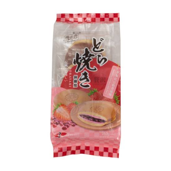 Dorayaki Red Bean Strawberry Creamy Flavour, Yuki and Love, 165 g