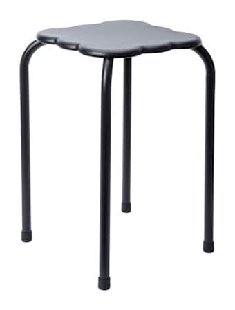 Outdoor Metal Stool Black