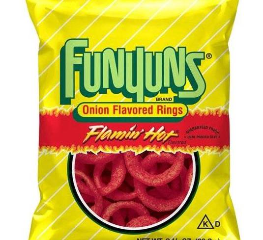 Funyuns Onion Flavoured Rings Flamin Hot