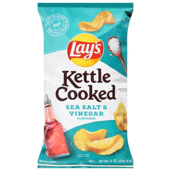 Lay's Sea Salt and Vinegar Flavored Kettle Cooked Potato Chips