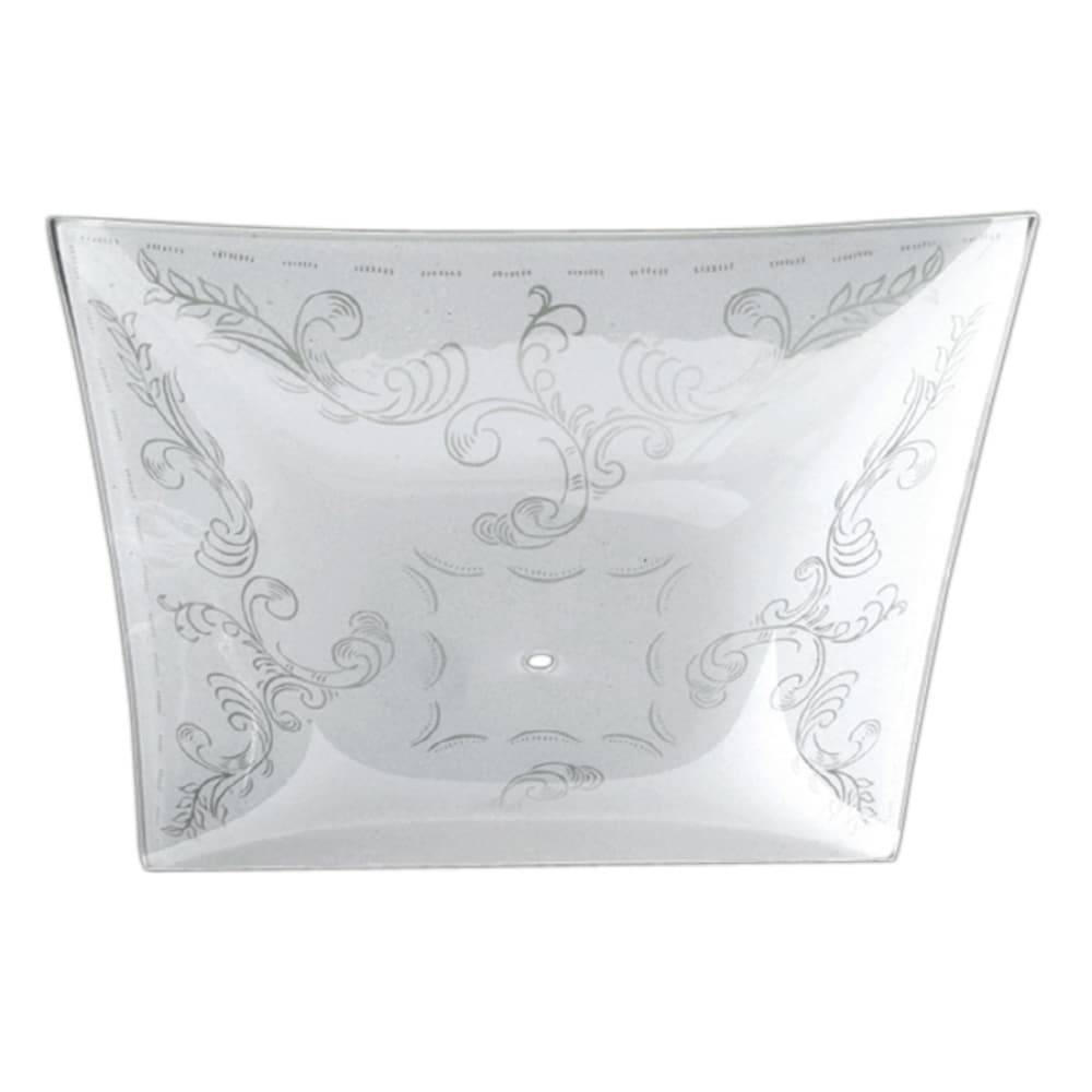 1.85-in x 14-in Square White Etched Glass Flush Mount Light Shade with 2-1/4-in Lip fitter | 143