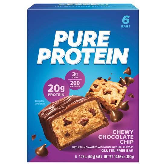 Pure Protein Chewy Chocolate Chip Protein Bar (6 ct)