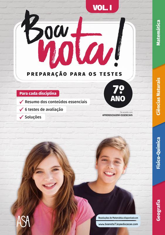 Boa Nota! Preparação para os Testes - 7.º Ano de Filipa Carvalho, Alexandra Amaro, Fani Lopes e Sofia Duarte - Volume I