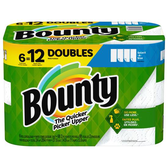 Bounty Select 2-ply Double Rolls Paper Towels ( 6 ct)(a-size/white)