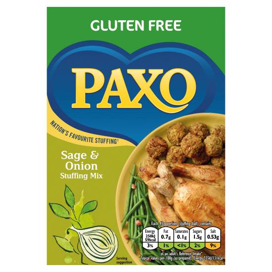 Paxo Gluten Free Sage and Onion Stuffing Mix (150g)