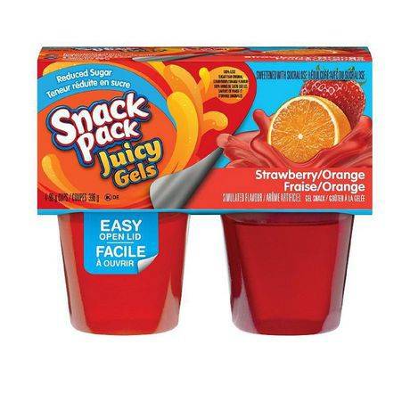 Snack pack Strawberry and Orange Juicy Gels (4 x 99 g)