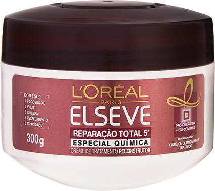 L'oréal paris creme de cabelo para tratamento reparação total 5+ elseve (300 g)