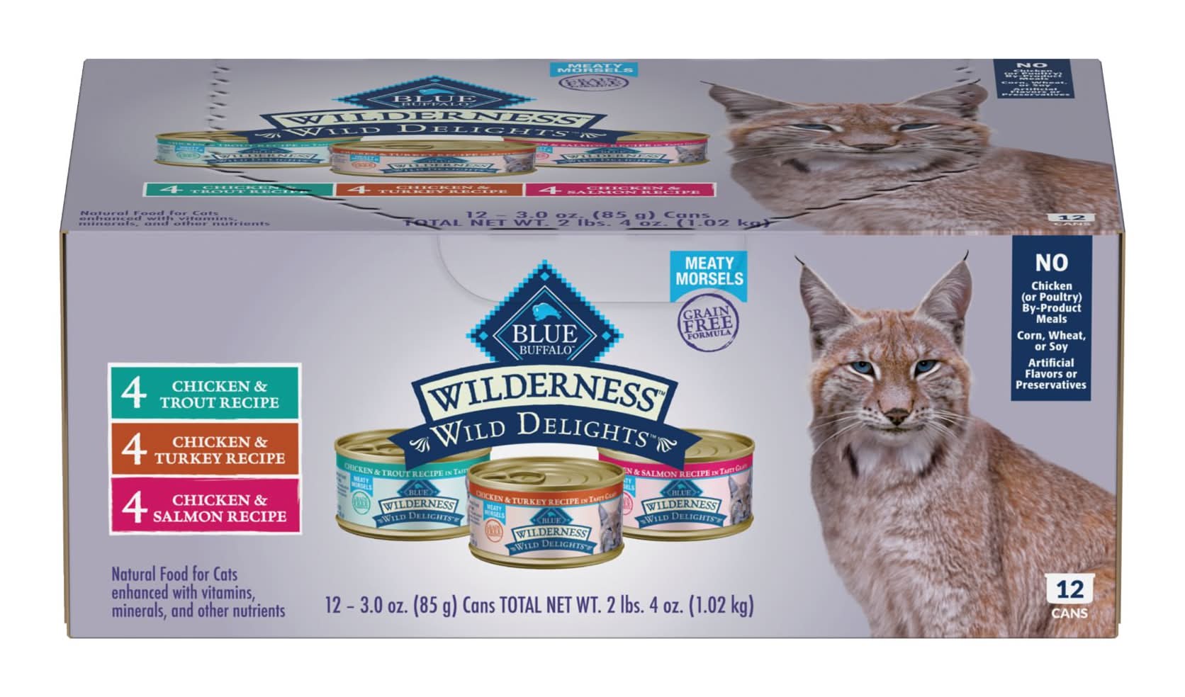 Blue Buffalo Wilderness Wild Delights Adult Cat Wet Food - Grain Free, Variety Pack, 12 Ct (Size: 12 Ct)