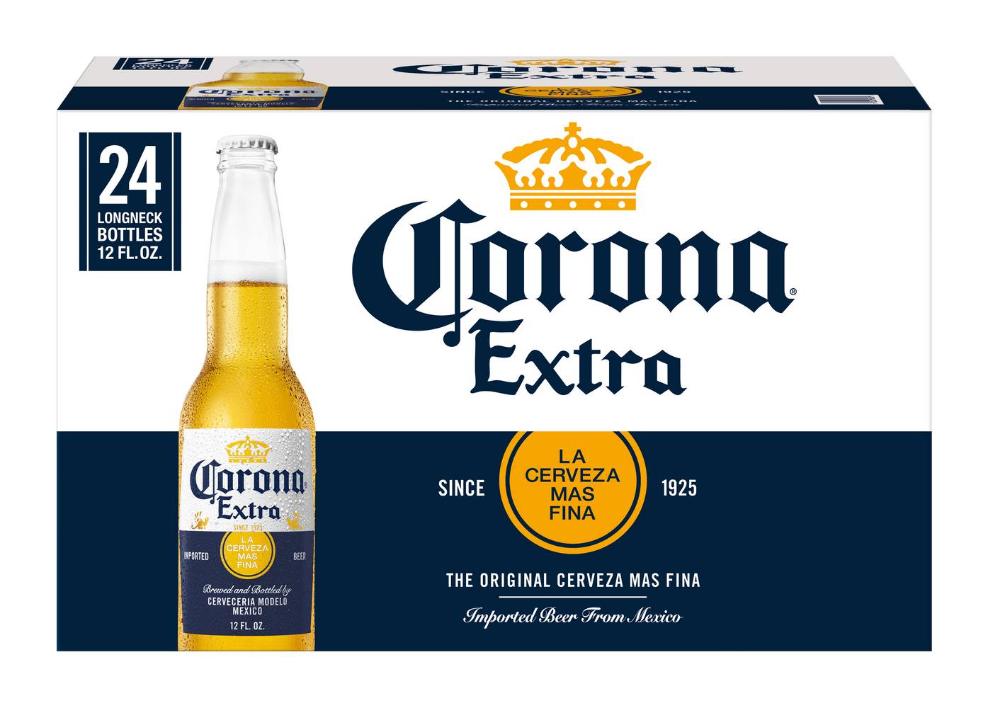 Corona Extra The Original Cerveza Mas Fina Beer (24 x 12 fl oz)