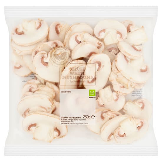 Sainsbury's Sliced White Mushrooms (250g)