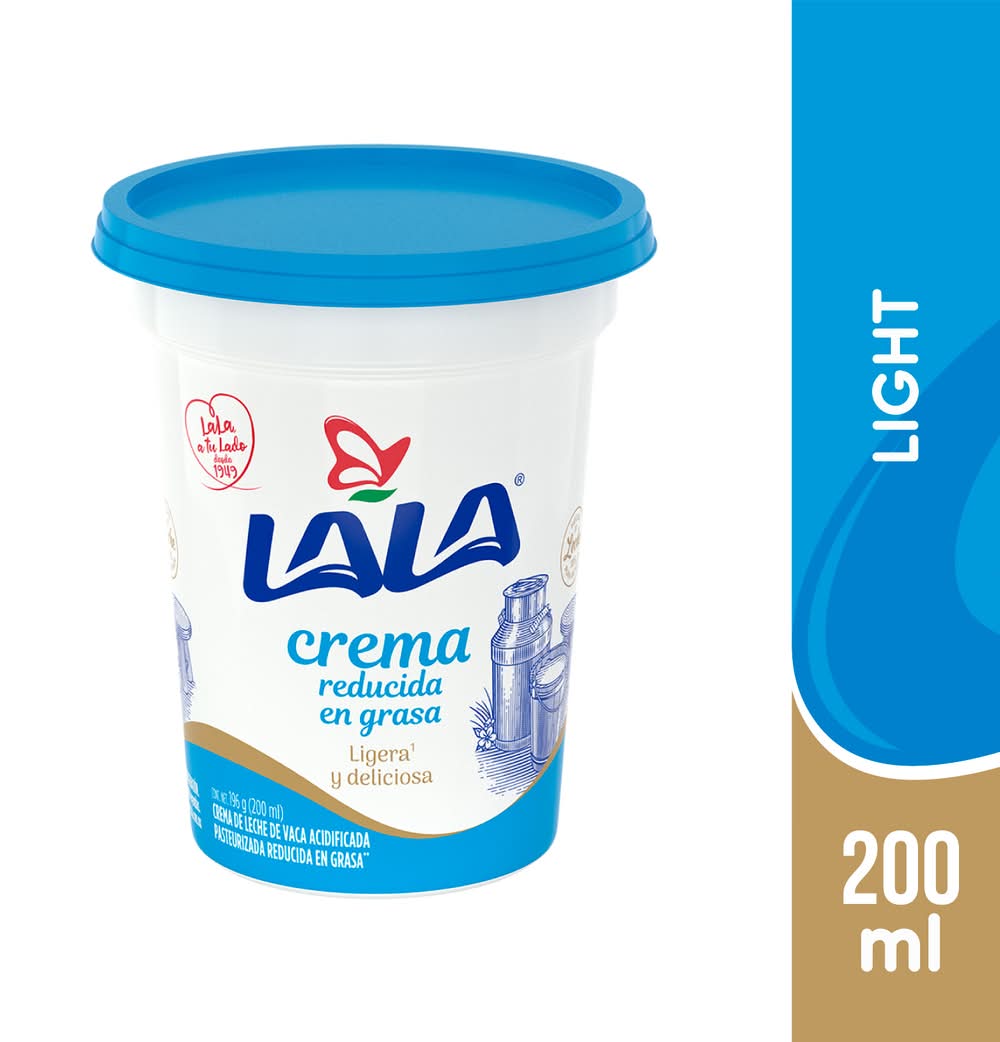 Lala · Crema ácida reducida en grasa (200 ml)