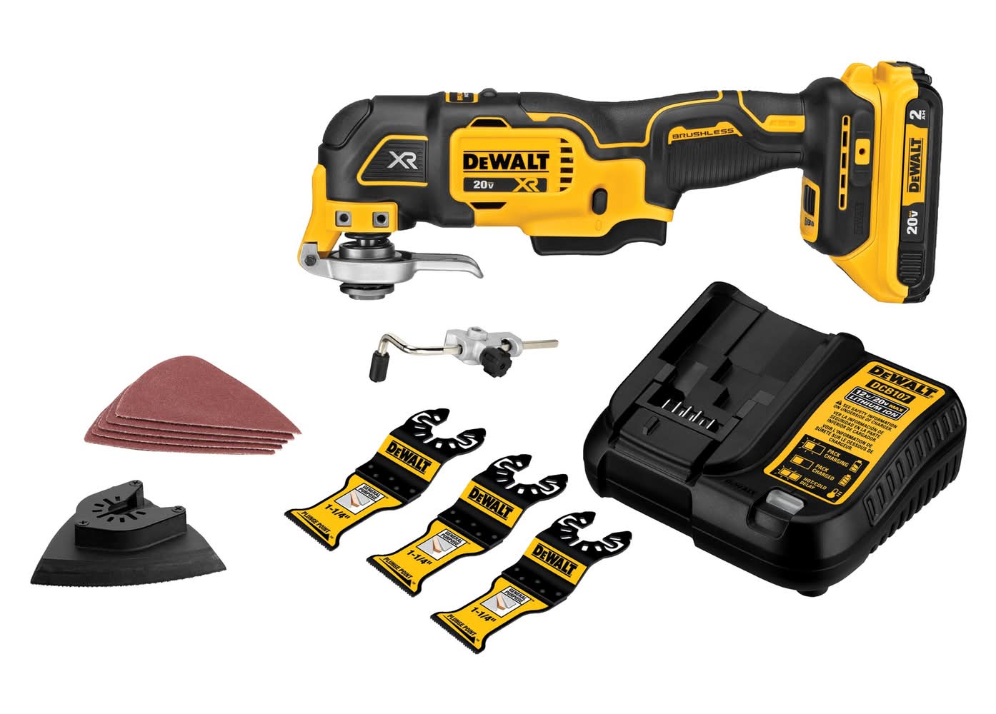 DeWalt XR 20-volt Max Cordless Brushless Variable speed 2 -Piece Oscillating Multi-Tool ( 1 -Batteries Included and Charger Included )
