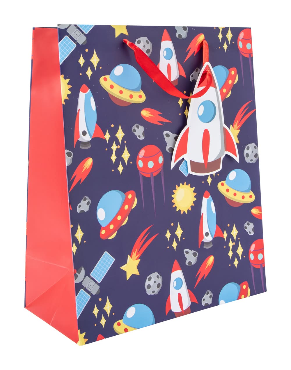 Happy Birthday Gift Bags Blue Space