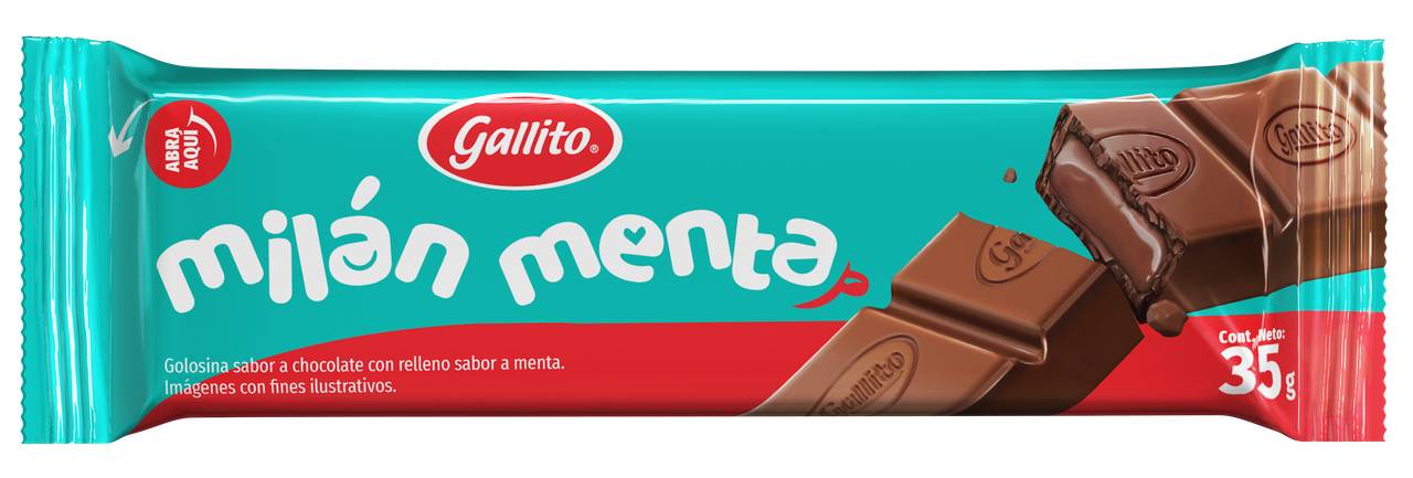 Gallito Chocolate Relleno Milan Tableta 1Ud 35 Gr