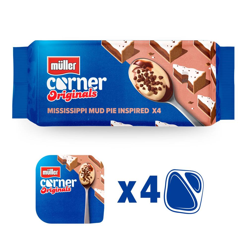 Müller Toffee & Coffee, Corner Originals Mississippi Mud Pie Inspired Creamy Yogurt (4 pack)