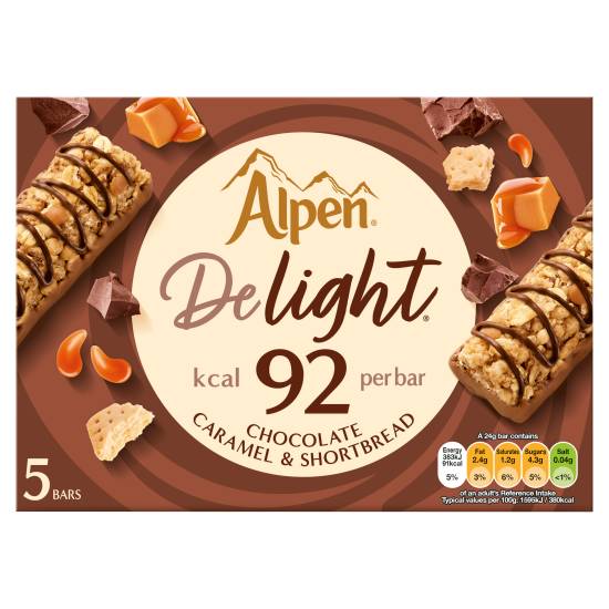 Alpen Delight Shortbread Bars (chocolate caramel)