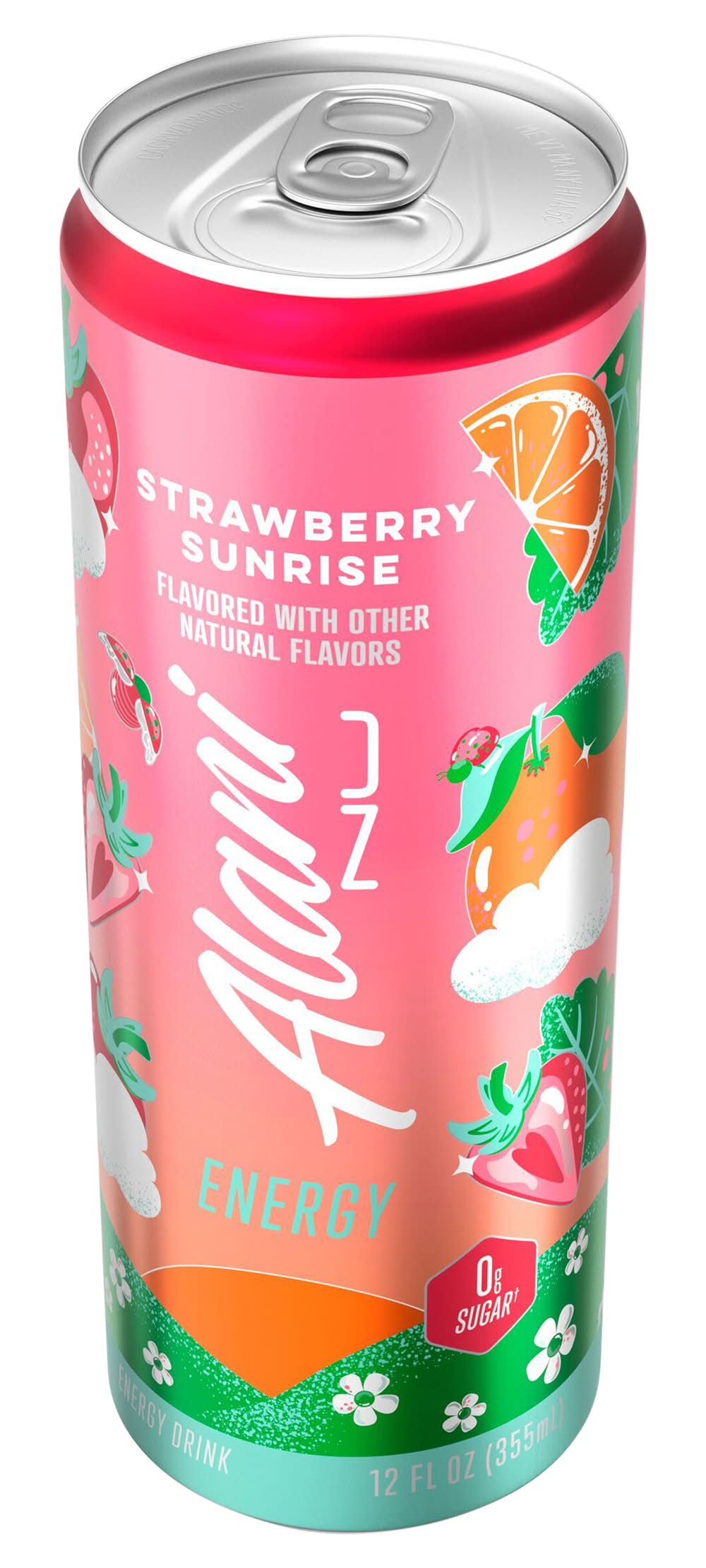 Alani Nu Gluten Free Vegan Energy Drink, Strawberry Sunrise (12 fl oz)