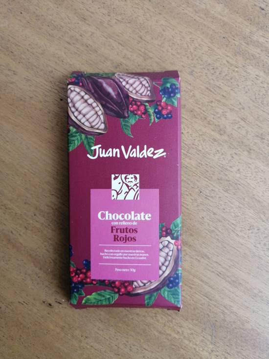 Barra de Chocolate Juan Valdez con Fruto