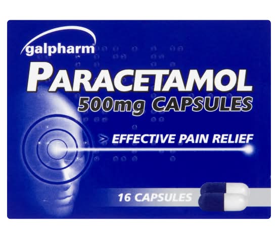 Galpharm Paracetamol 500mg Capsules Pain Relief (16 pack)