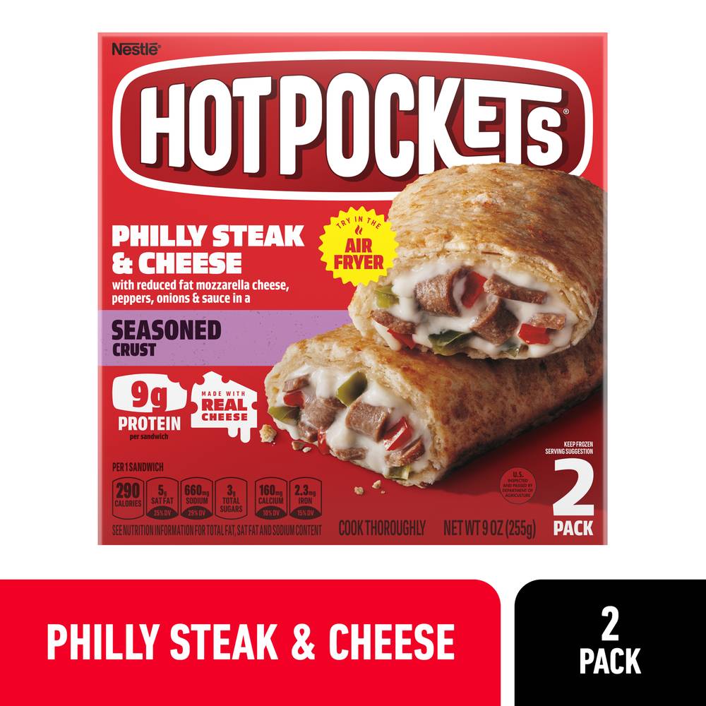 Hot Pockets Seasoned Crust Sandwiches (philly steak and cheese)